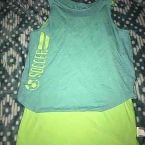 Active shirt saying soccer